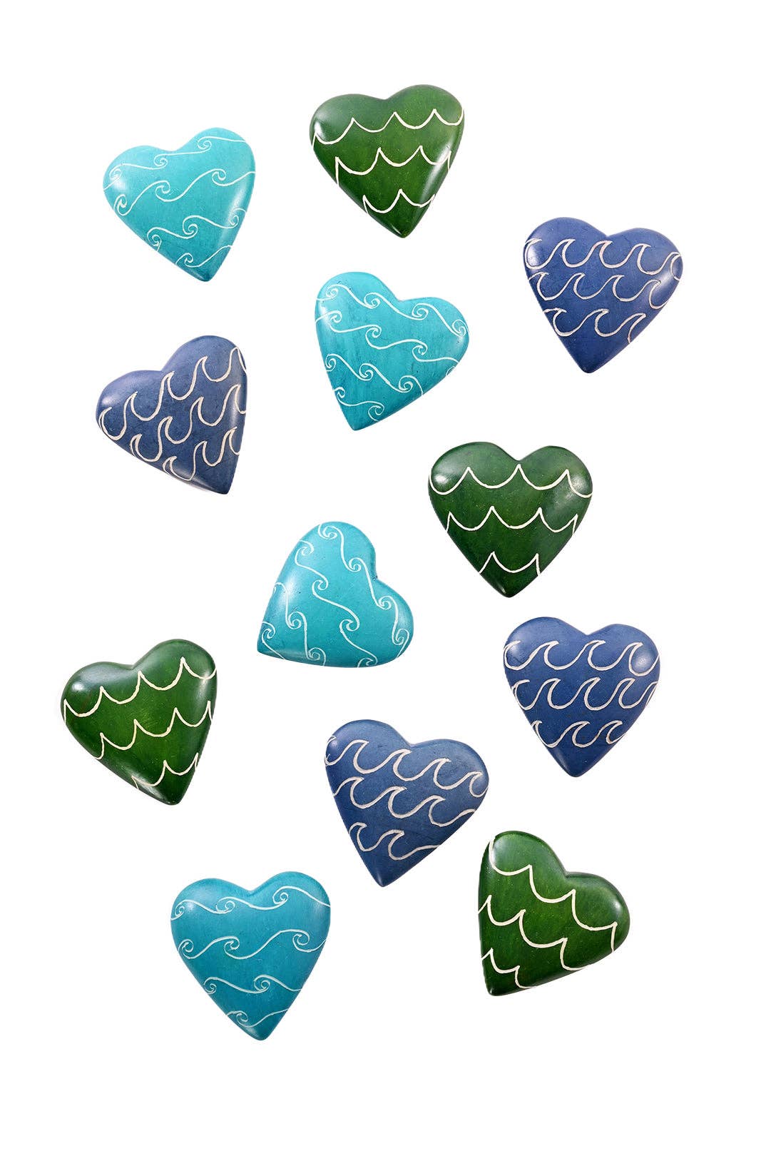Ocean Waves Soapstone Heart Keepsake