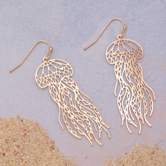 Ocean Wonders Filigree Jellyfish Earrings
