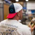 "WHOI" Icon Offset Mesh Hat