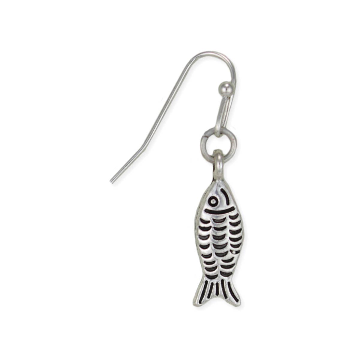 Little Kipper Silver Fish Earrings