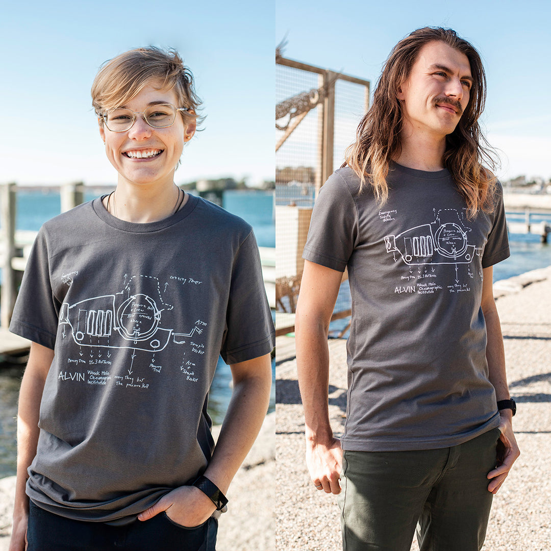 ALVIN Sketch T-Shirt – Woods Hole Oceanographic Institution