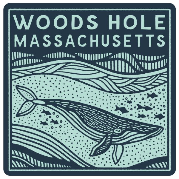 Blue Whale Woods Hole Sticker