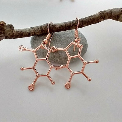 Caffeine Molecule Earrings