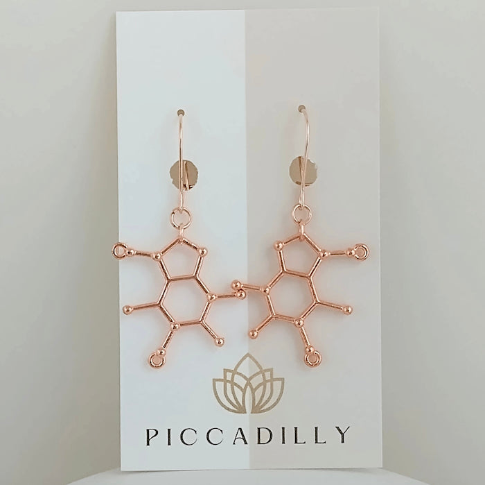 Caffeine Molecule Earrings