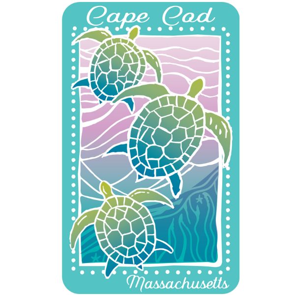 Three Turtles Cape Cod Sticker