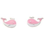 Enamel Whale Stud Earrings