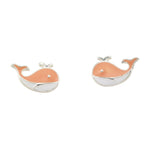 Enamel Whale Stud Earrings