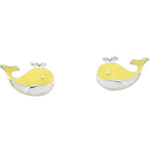 Enamel Whale Stud Earrings