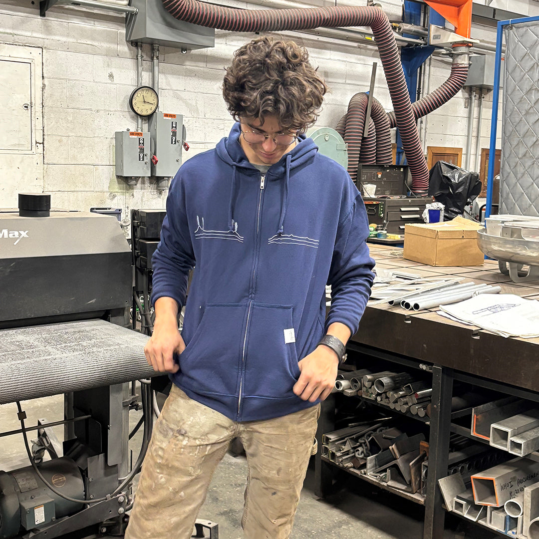 Alvin Full Zip Hooded Sweatshirt