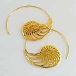 Gold Spiral Shell Earrings