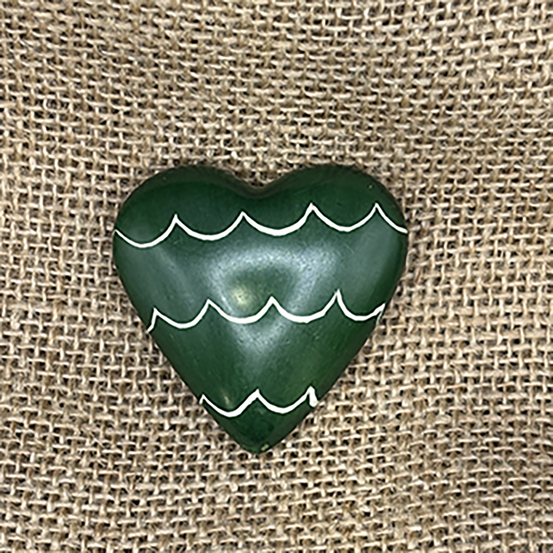 Ocean Waves Soapstone Heart Keepsake