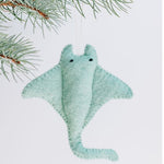 Manta Ray Ornament - Felted