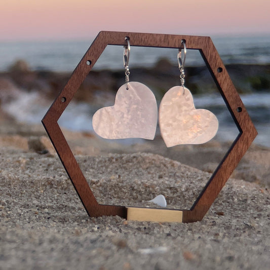 Sea Scallop Heart Earrings