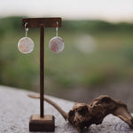 Raw Elemental Orb Earrings - Iridescent White