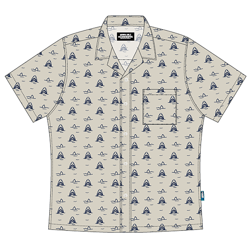 WHOI Shark Button Up Shirt