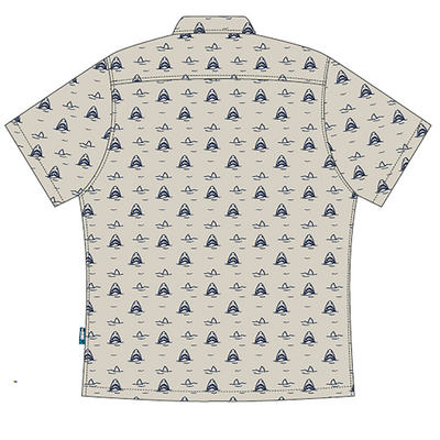 WHOI Shark Button Up Shirt