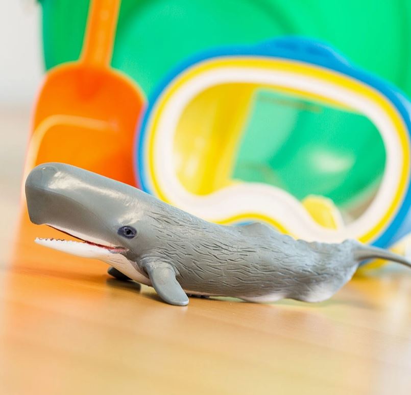 Sperm Whale Toy Figurine - Gray