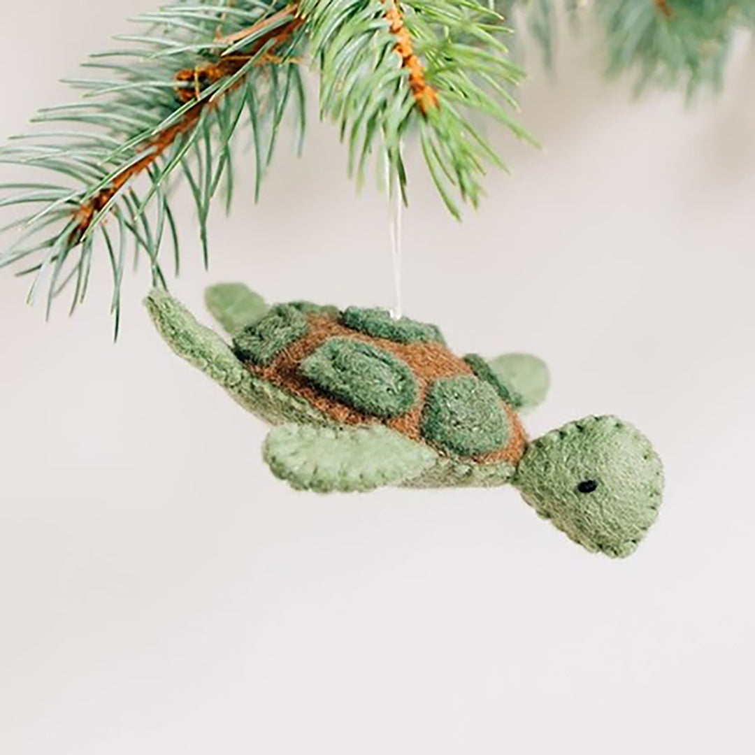 Sea Turtle Ornament-Felted