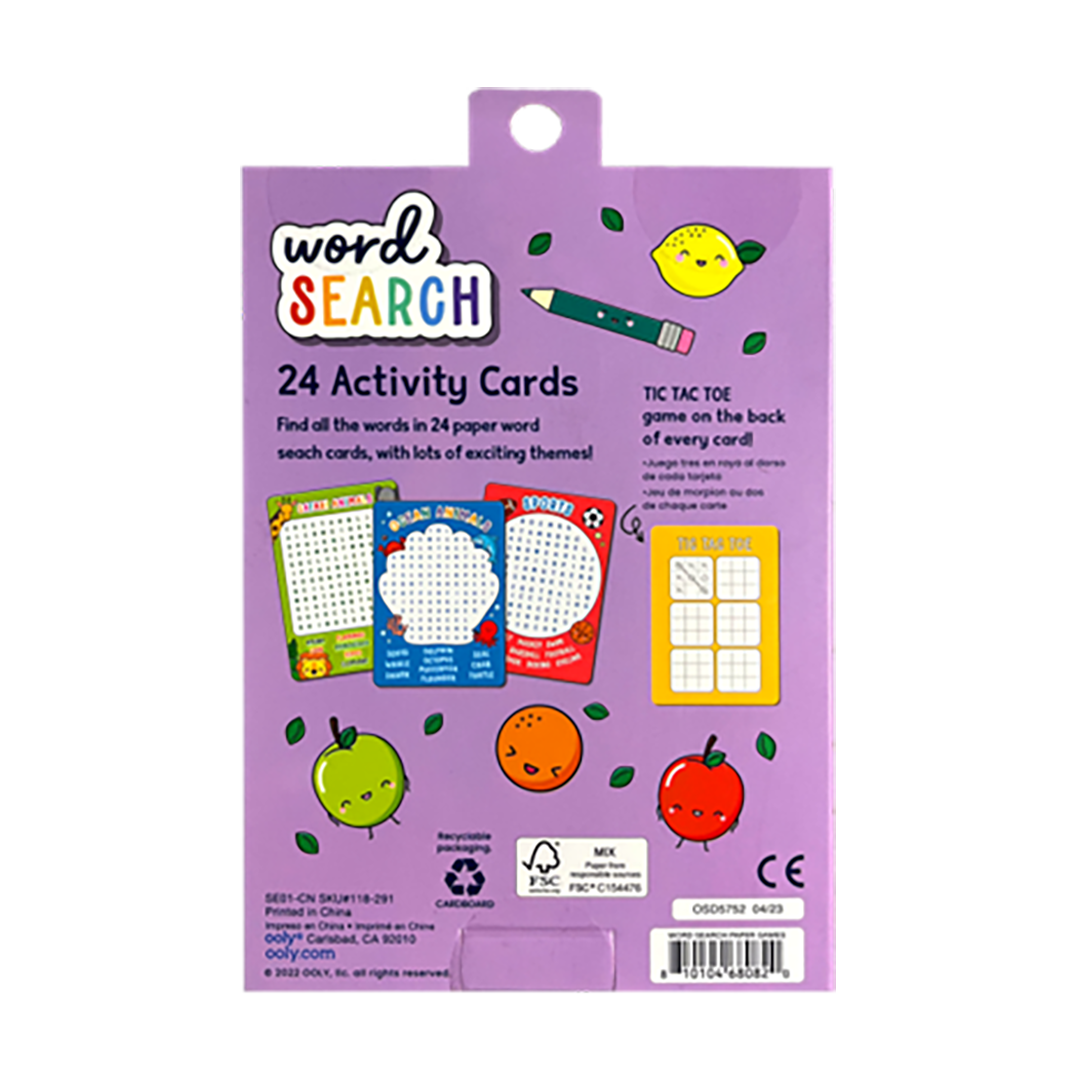 Word Search Activity Cards