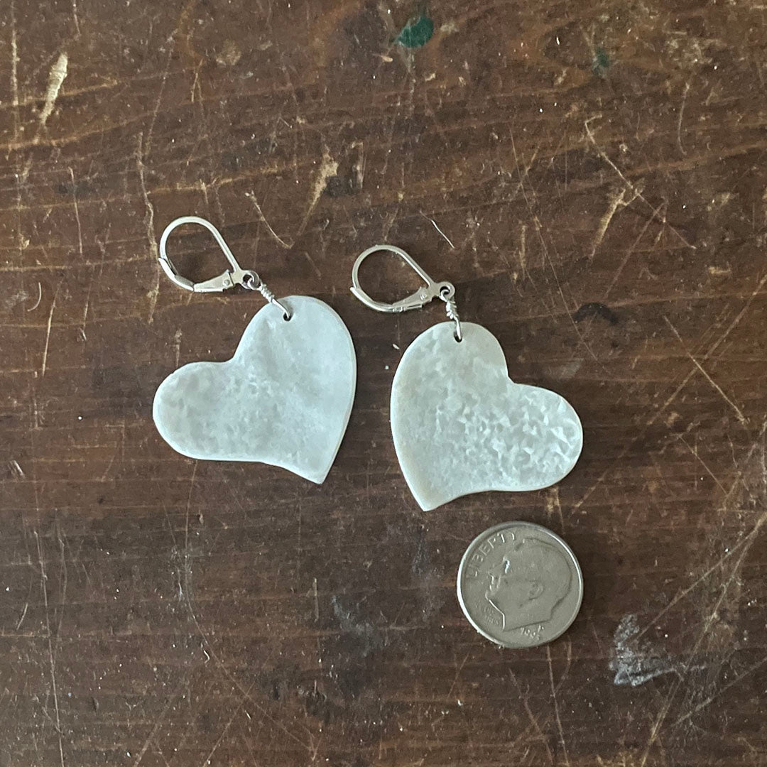 Sea Scallop Heart Earrings