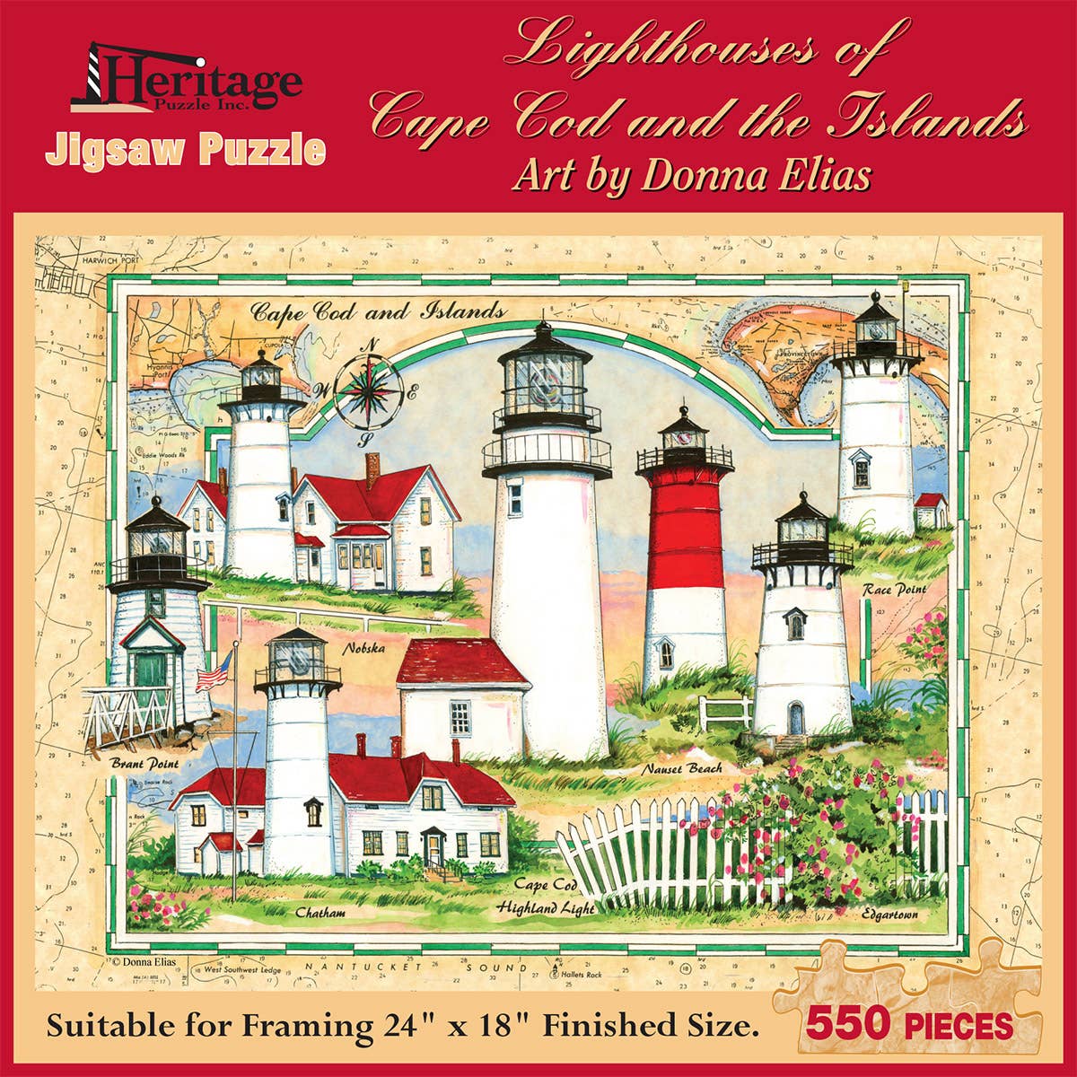 Cape Cod and the Island Lighthouses Puzzle