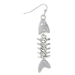 Silver Fish Bones Earrings
