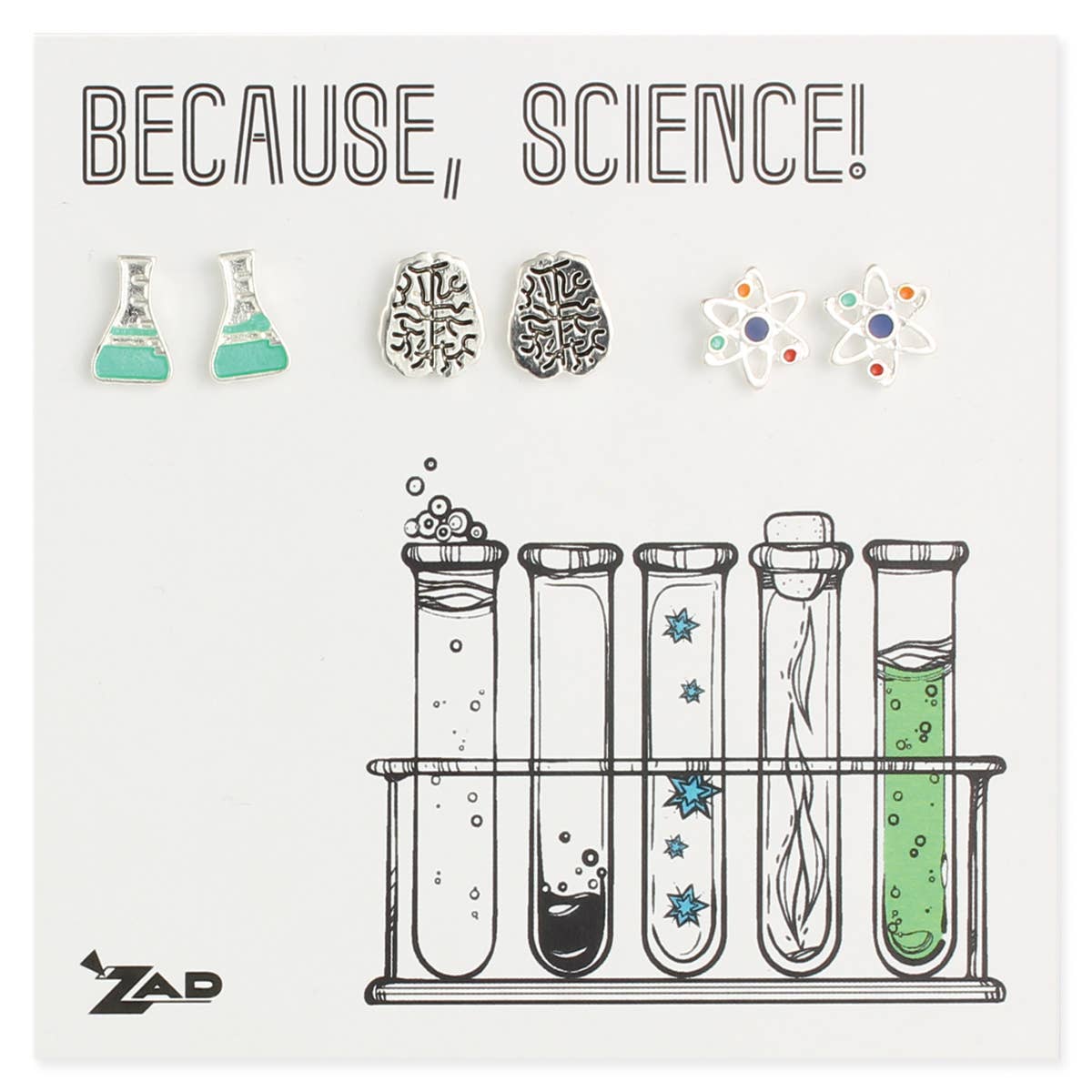 Because, Science!  Post Earrings - 3 pack