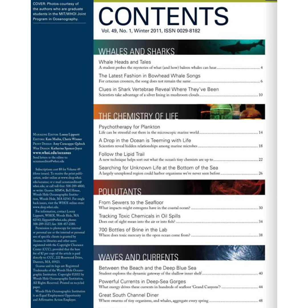 Oceanus Magazine: In their Own Words