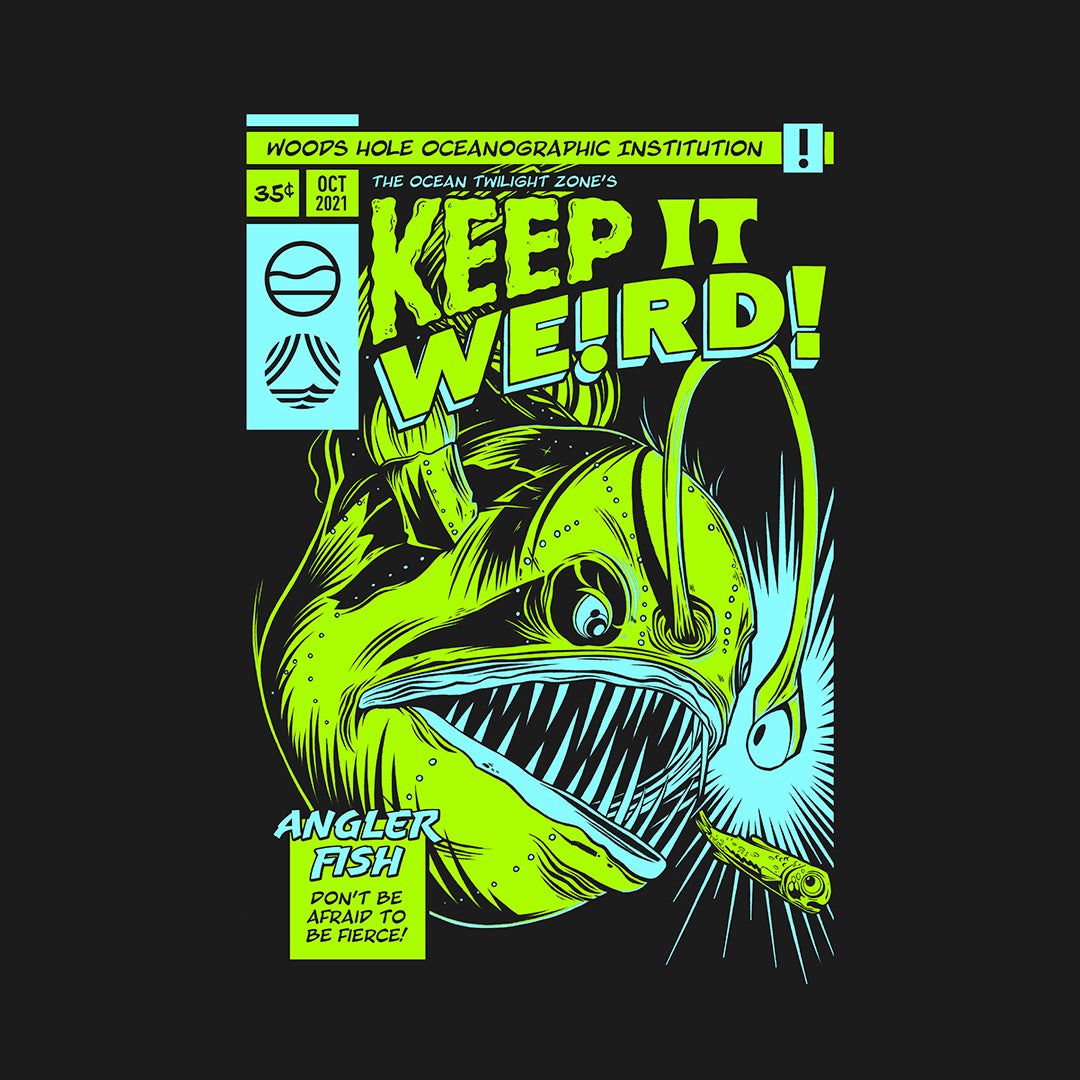 TIDES X WHOI Angler Fish Keep it Weird Long Sleeve Shirt