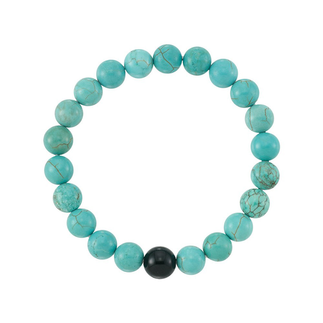 Turquoise Howlite Stone Stretch Bracelet