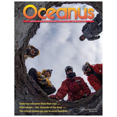 Oceanus Magazine: Volcanoes, Pilot Whales, and Climate Change